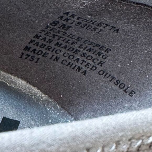 Anne Klein AK Sport Violetta Gray Coated Textile Block Heel Pumps Shoes Size 8M - Picture 6 of 12